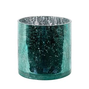 Dekoratívna sklenená nádoba VERRE 12 x 12 cm tyrkysová